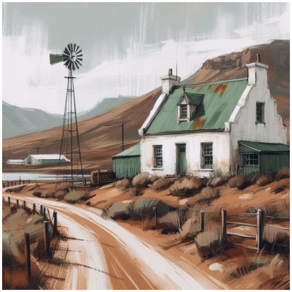 Thumbnail: Tear Resistant Deco Print Green Karoo