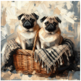 Thumbnail: Stretched Canvas Pug