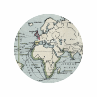 Thumbnail: NA0100 Printed Wooden Knob Vintage Maps