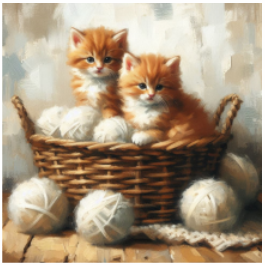 Thumbnail: Stretched Canvas Ginger Cat