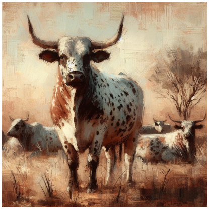 Thumbnail: Stretched Canvas Nguni and Aloe