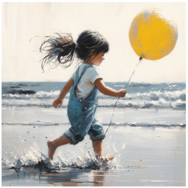Thumbnail: Scatter Cushion Or Cushion Cover Girl at Beach