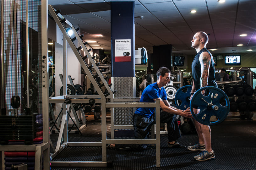 Man lifting weights