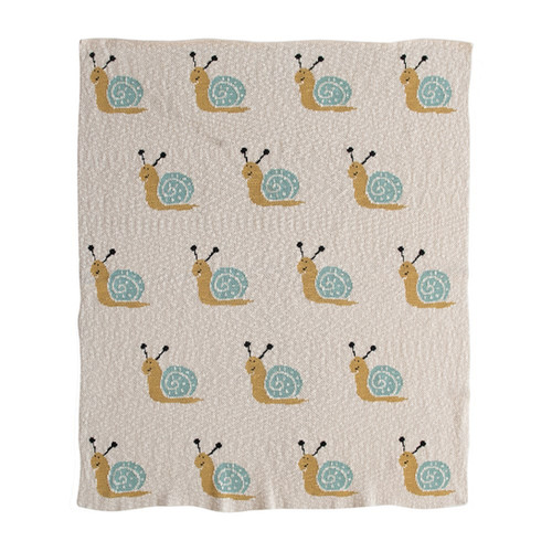 Snails Baby Blanket Sage & Scout