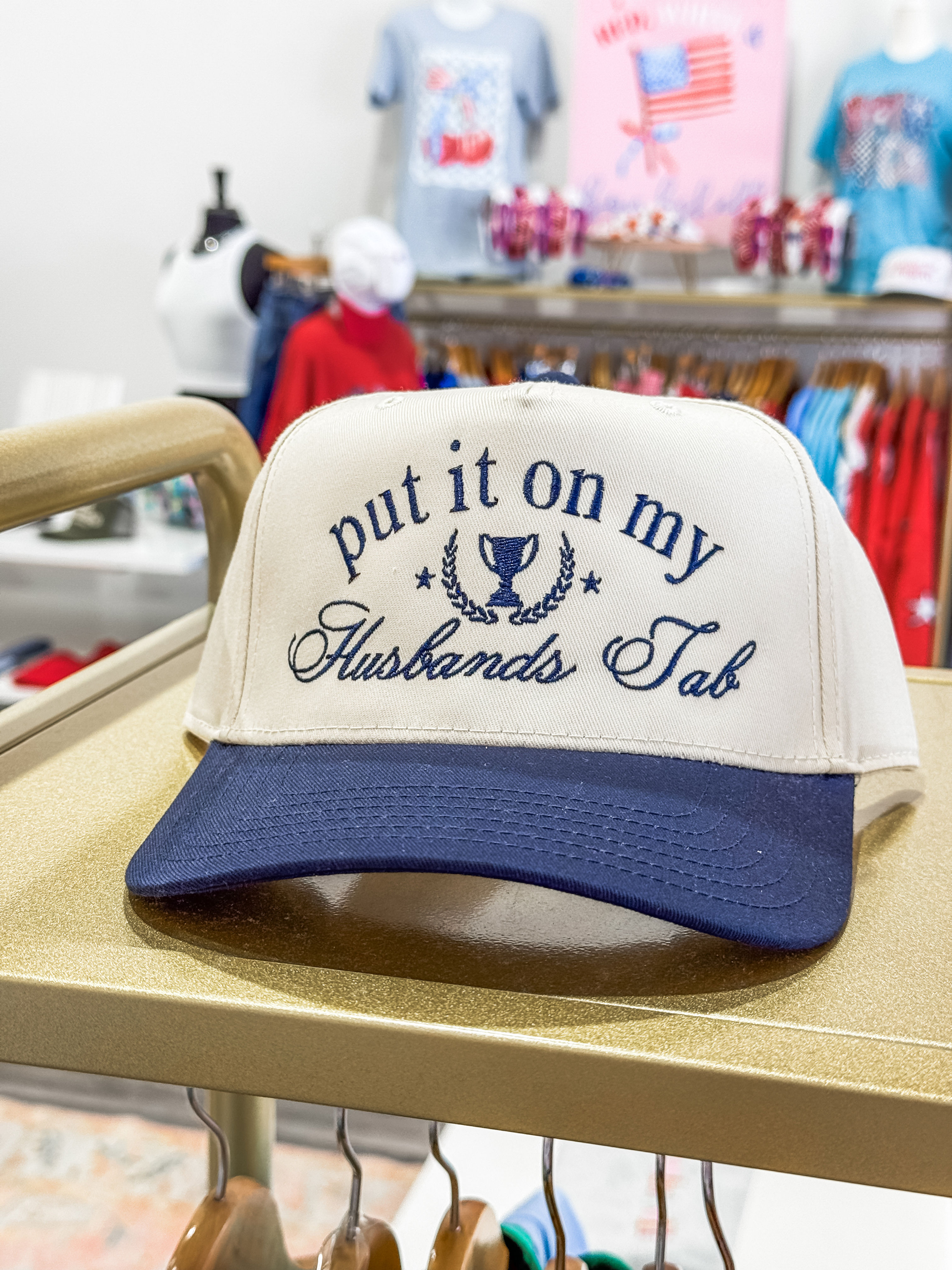 Put it on my Husband’s Tab Trucker Hat