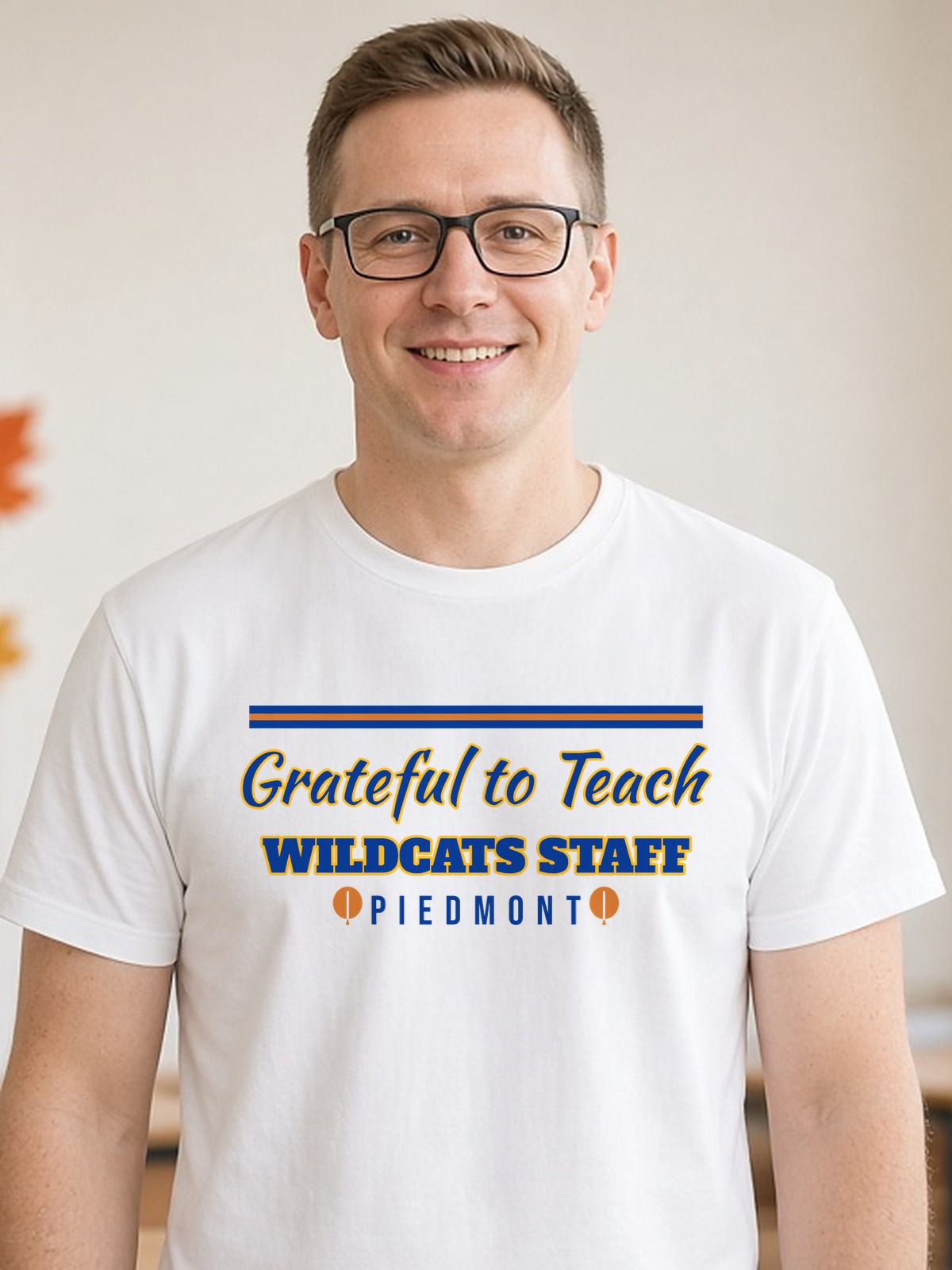 Piedmont Wildcats Grateful to Teach — Royal-Gold on White