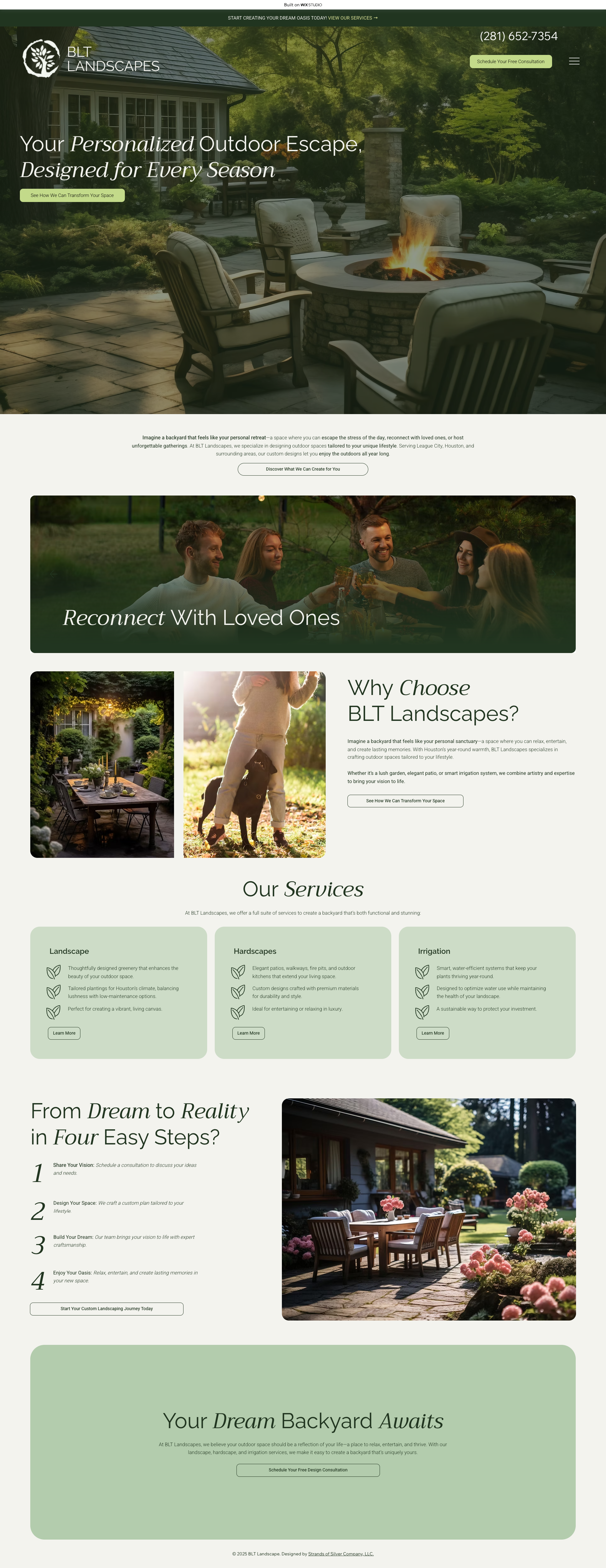 BLT Landscapes website by Strands of Silver