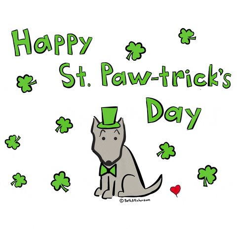 Dog celebrating St. Patrick's Day