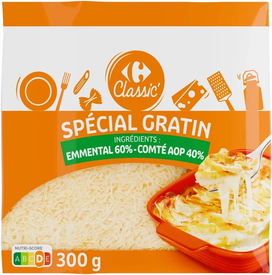 Fromage râpé spécial Gratin - Carrefour Classic