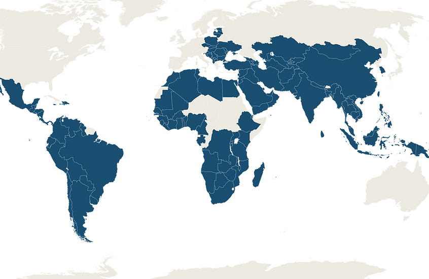 ITA connect world map showing countries where ITA has partners