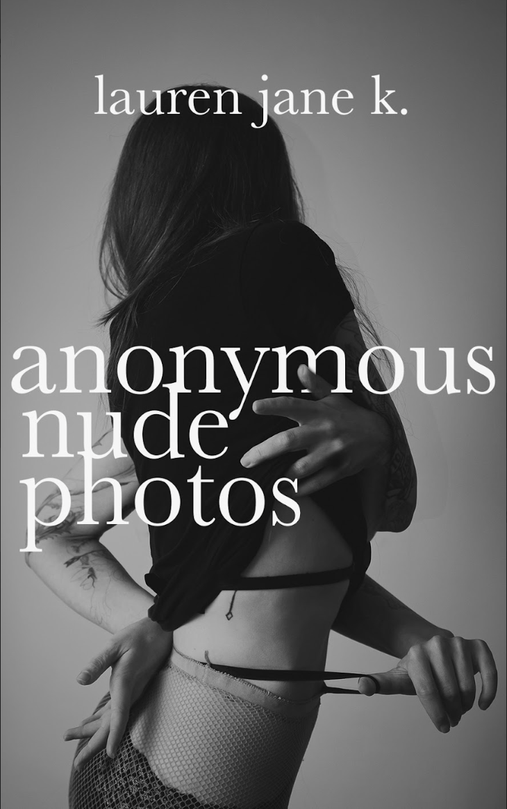 anonymous-nude-photos cover, a black and white photo of a woman with three arms lifting up her black t shirt,