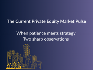 Two observations on the current Private Equity Market Pulse