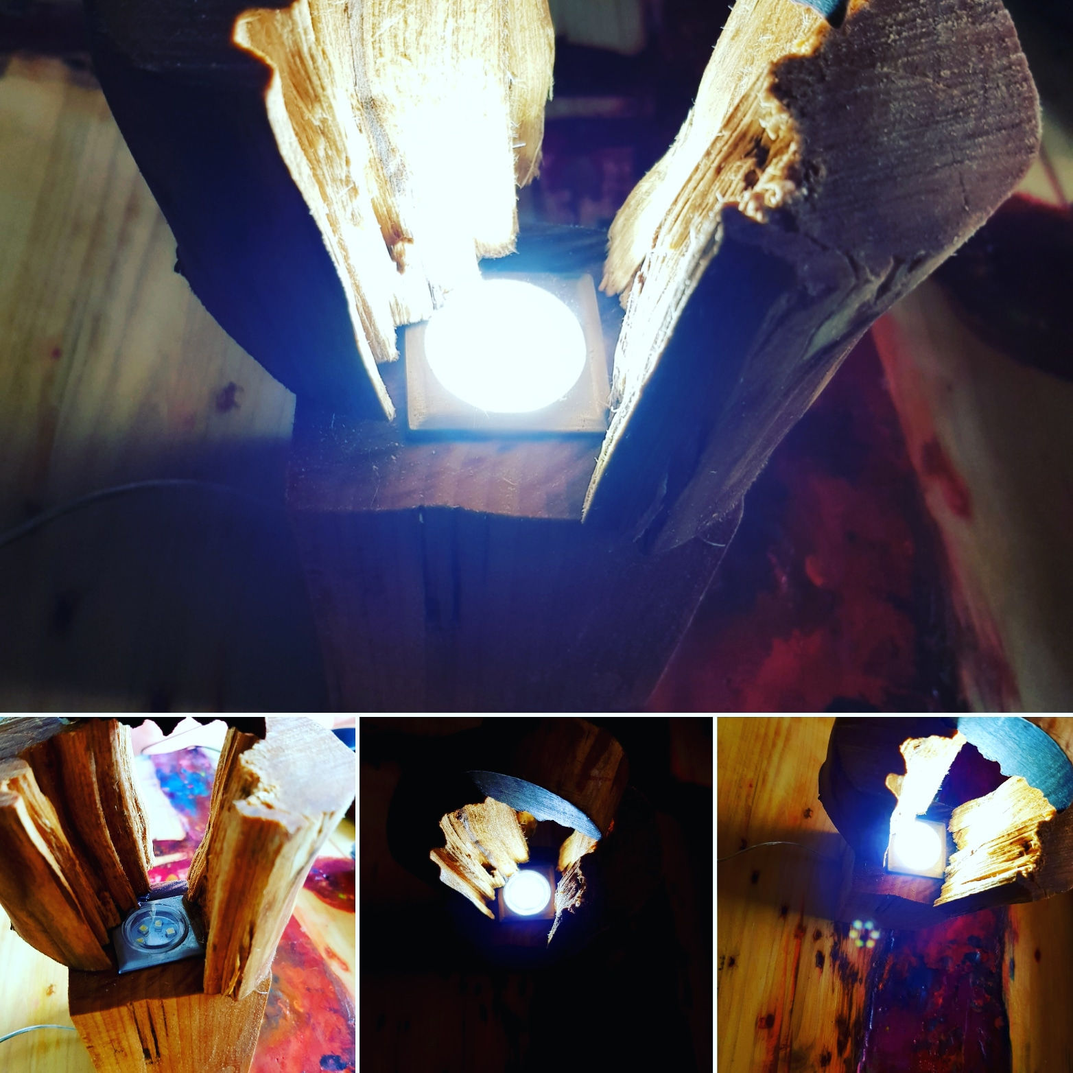 Eine Schöne Designer Lampe aus Holze