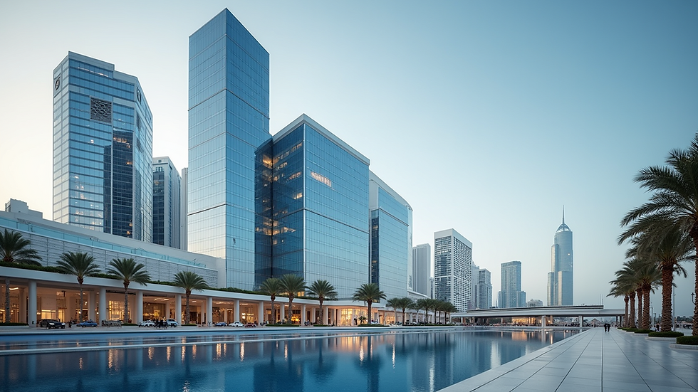 Eye-level view of the Abu Dhabi Global Market building