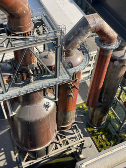 Roest opschuren en in epoxy plaatsen