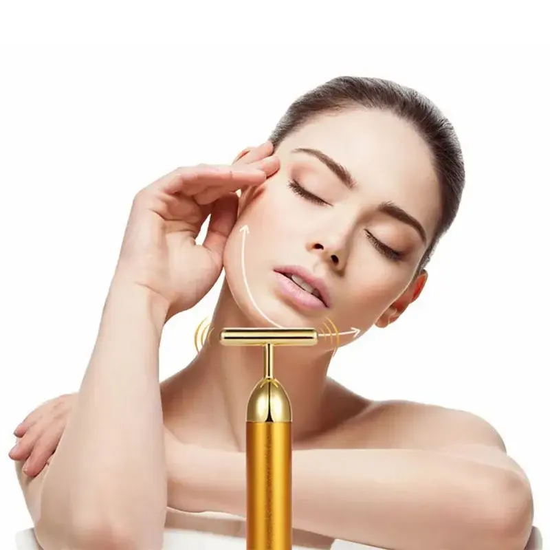 Thumbnail: 24K Gold Face Roller – Vibration Firming Anti-Aging Beauty Bar