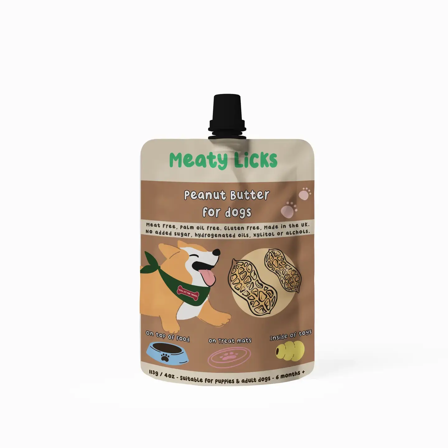Meaty Licks Peanut Butter Pouch