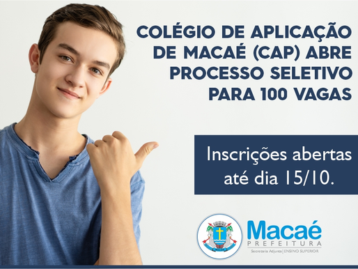 Inscrições para o Colégio de Aplicação terminam dia 15