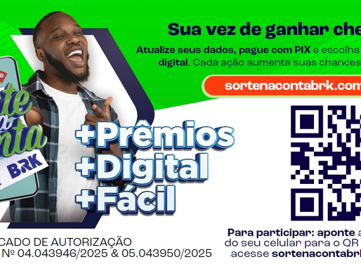 “Sorte na Conta BRK” chega em Macaé com sorteio de diversos prêmios mensais e giros na roleta da sorte