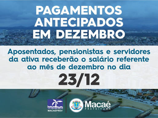 Macaeprev antecipa pagamento de dezembro