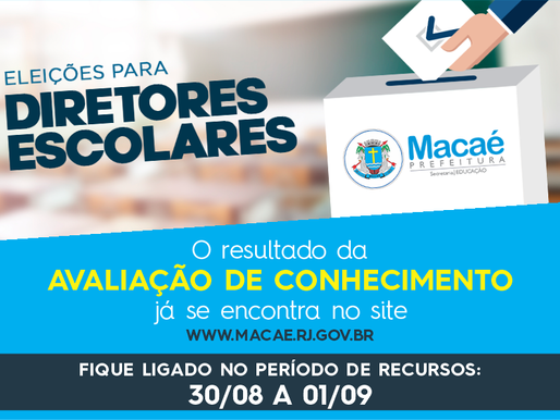 Prova de Diretor: resultado da avaliação de conhecimento é divulgada