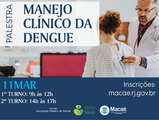 Curso de Manejo Clínico da Dengue com inscrições abertas