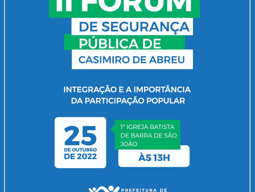 Prefeitura vai realizar II Fórum de Segurança Pública