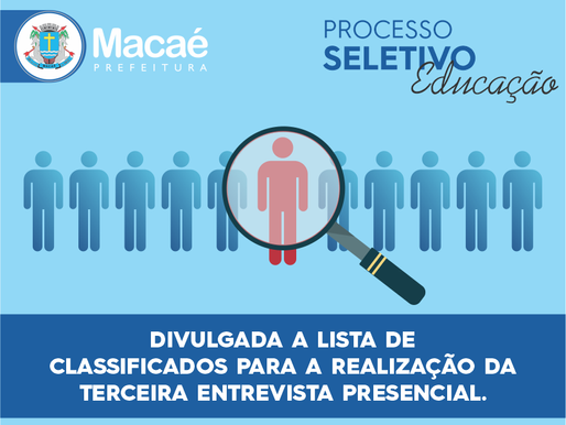 Edital da Educação: classificados são convocados para nova fase de entrevistas