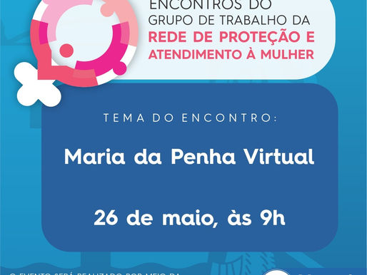 Maria da Penha Virtual é tema do encontro do grupo de trabalho da rede de proteção à mulher