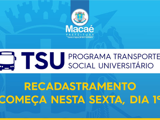 Recadastramento no TSU começa nesta sexta-feira