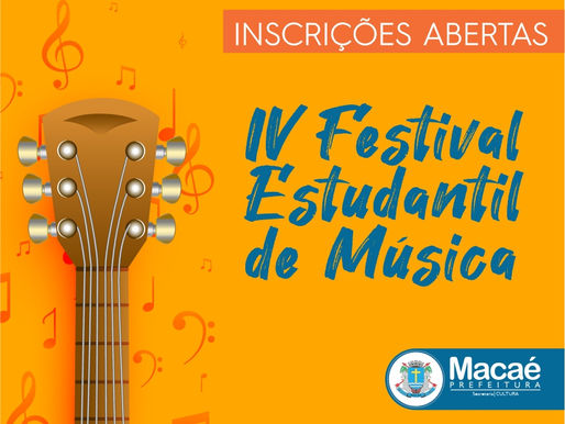 Abertas as inscrições para o IV Festival Estudantil de Música