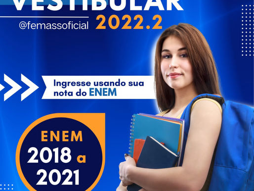 Vestibular FeMASS 2022.2 com inscrições abertas