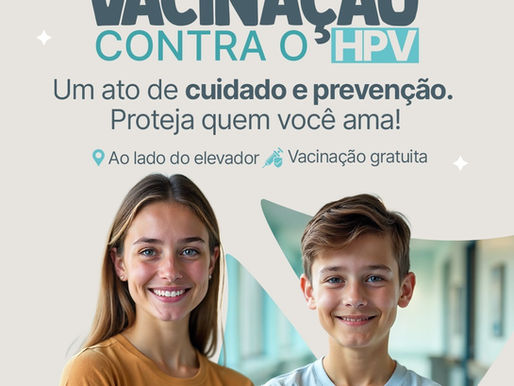 Vacinação contra HPV será realizada no Shopping Plaza Macaé neste sábado