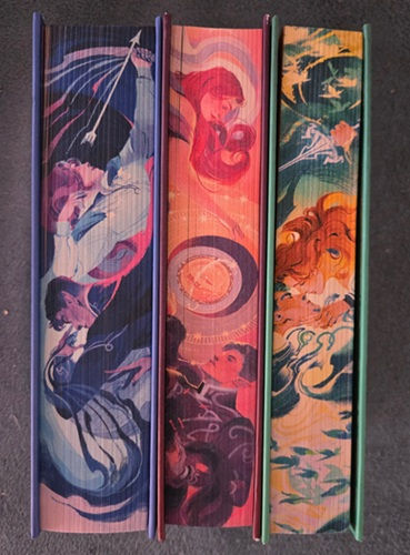 Photo des jaspages des trois tomes