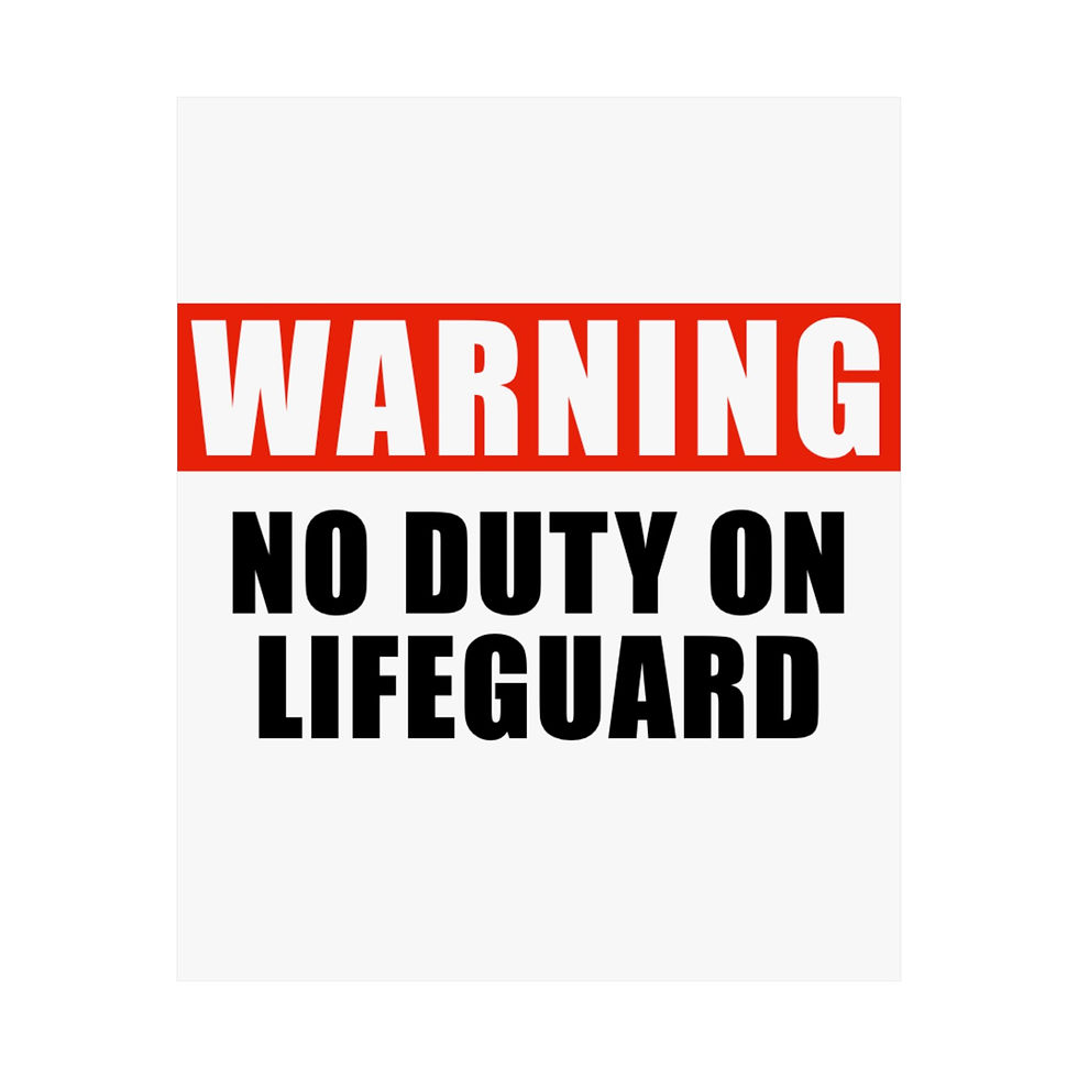 Thumbnail: No Duty on Lifeguard sign