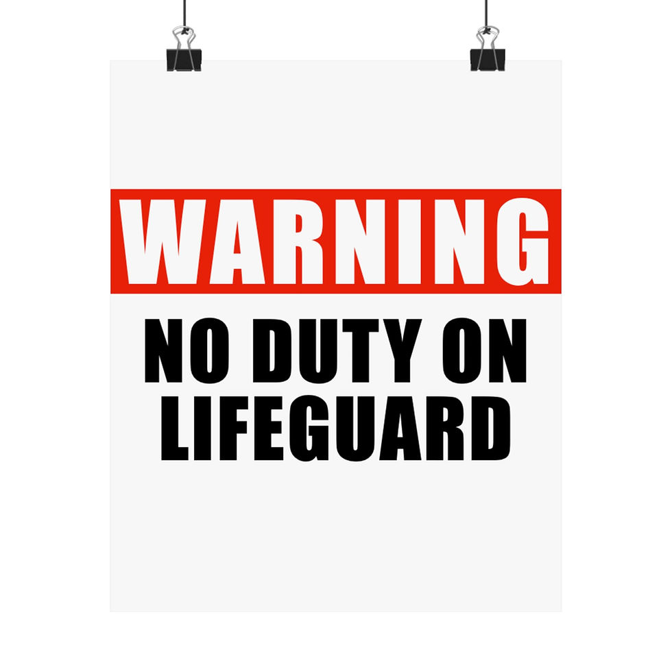 Thumbnail: No Duty on Lifeguard sign