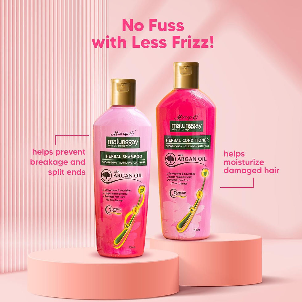 Thumbnail: MORINGA O2 Herbal Anti-Frizz with Argan Oil 350ml SET