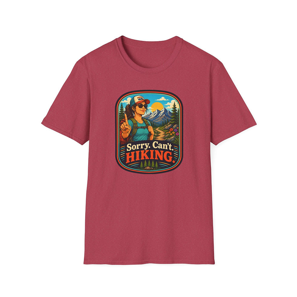 Thumbnail: Sorry. Can't. Hiking. T‑Shirt (Female) — Outdoor Adventure