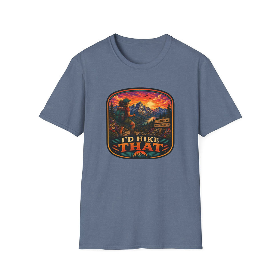 Thumbnail: Hiking Graphic T-Shirt — "I'd Hike That" Outdoor Adventure Tee (Female)