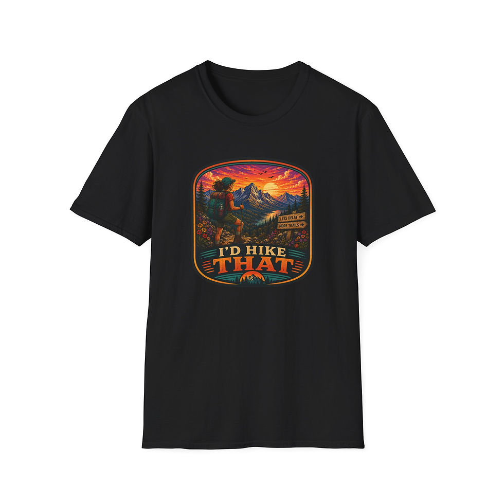 Thumbnail: Hiking Graphic T-Shirt — "I'd Hike That" Outdoor Adventure Tee (Female)