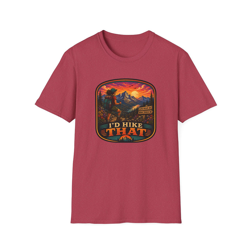 Thumbnail: Hiking Graphic T-Shirt — "I'd Hike That" Outdoor Adventure Tee (Female)