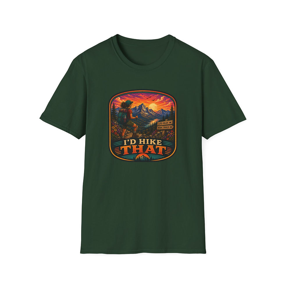 Thumbnail: Hiking Graphic T-Shirt — "I'd Hike That" Outdoor Adventure Tee (Female)
