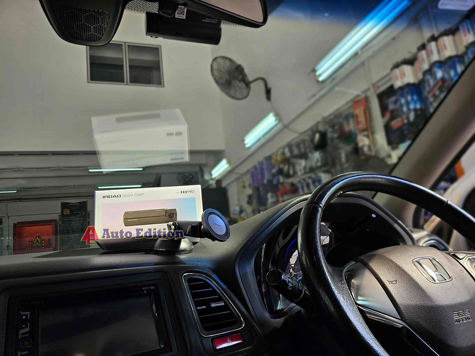 Honda Vezel Car Dash Camera - IROAD FX2 Pro front & rear + Parking motion - IROAD Power Pack Max 8 installed Singapore | Auto Edition