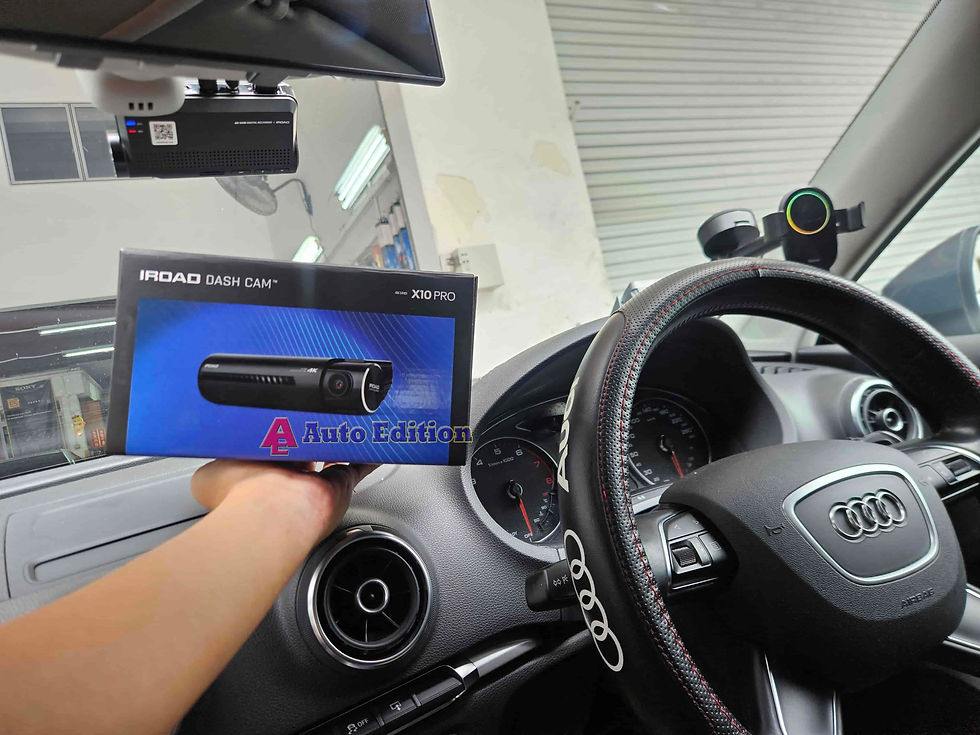 Audi A3 Car Dash Camera - IROAD X10 Pro front & rear installed Singapore | Auto Edition