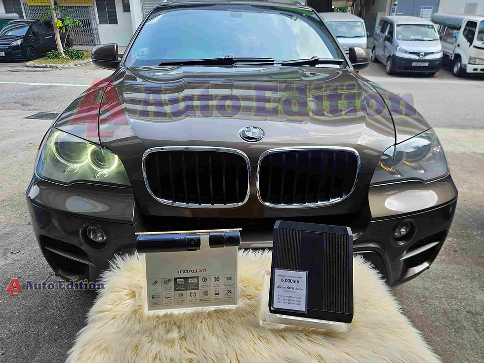 BMW X3 Car Dash Camera - IROAD X11 front & rear + Parking motion - IROAD Power Pack Pro installed Singapore | Auto Edition