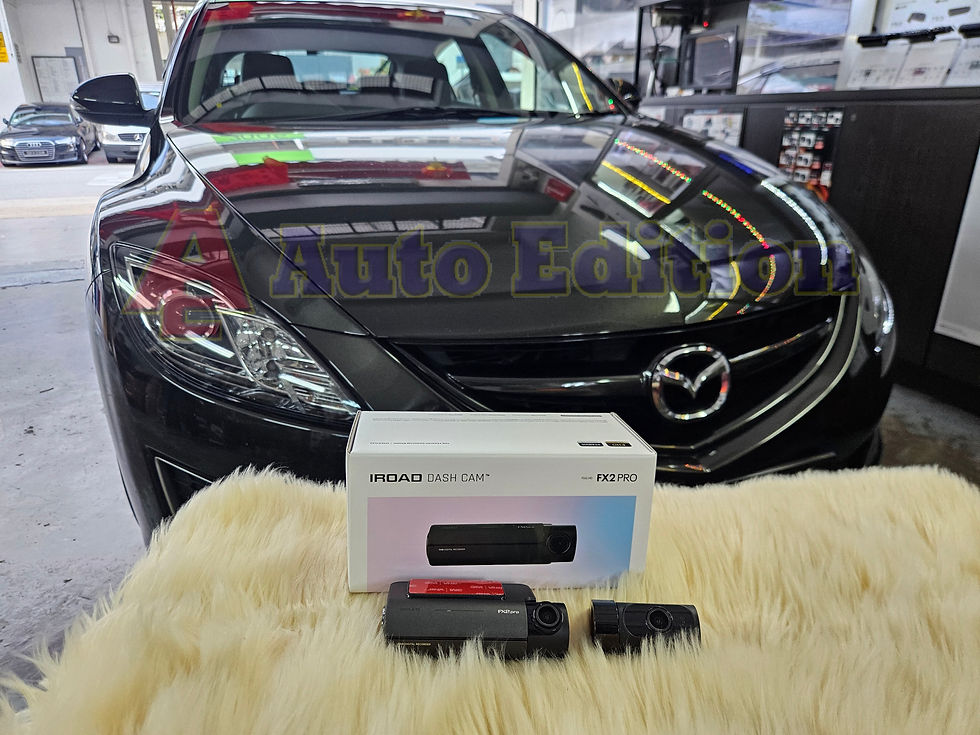 Mazda 6 installed Car Dash Camera- IROAD FX2 Pro front & rear | Singapore | Auto Edition Car Dash Camera Singapore