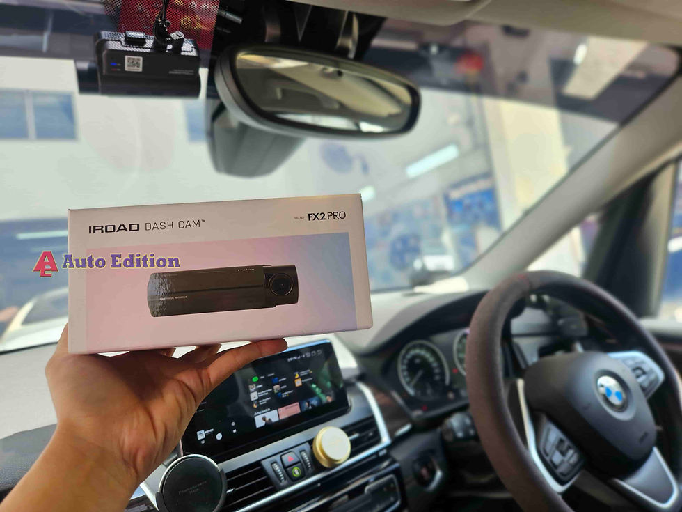 BMW 216i Car Dash Camera - IROAD FX2 Pro front & rear + Parking motion - IROAD Power Pack Pro 12 installed Singapore | Auto Edition