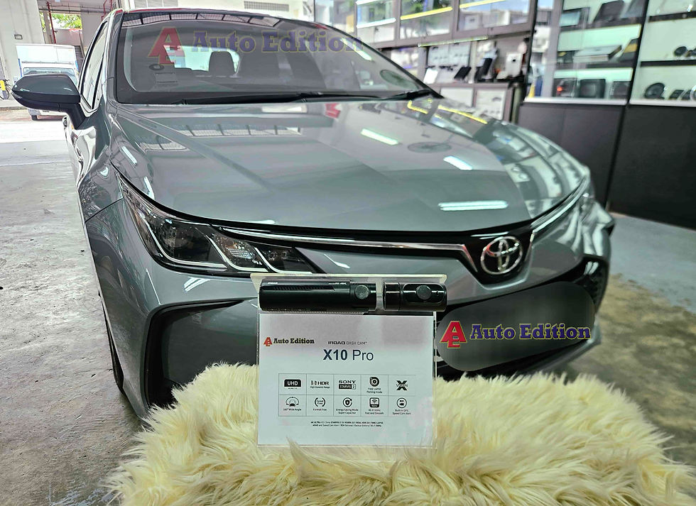 Toyota Corolla Altis Car Dash Camera - IROAD X10 Pro front & rear installed Singapore | Auto Edition