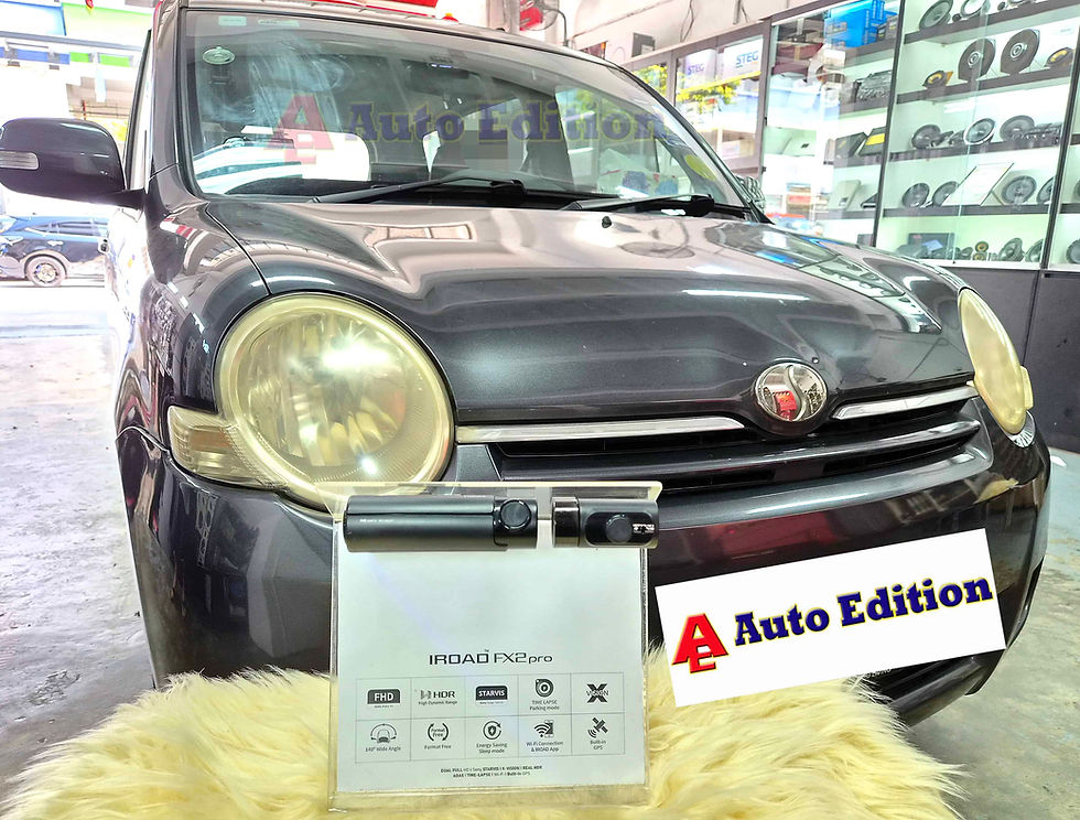 Toyota Sienta - Car Dash Camera - IROAD FX2 Pro front & rear installed Singapore | Auto Edition