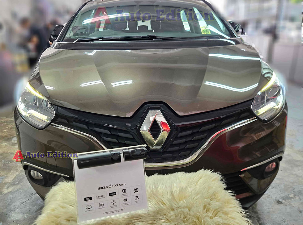 Renault Grand Scenic - Car Dash Camera - IROAD FX2 Pro front & rear installed Singapore | Auto Edition